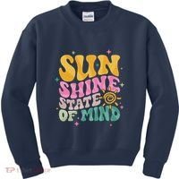 Groovy Sunshine State Of Mind Summer Break Vacation Kids Sweatshirt thumb 0