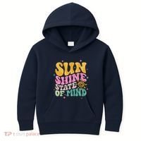Groovy Sunshine State Of Mind Summer Break Vacation Kids Hoodie thumb 0