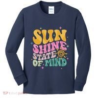Groovy Sunshine State Of Mind Summer Break Vacation Kids Long Sleeve Shirt thumb 0