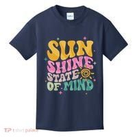 Groovy Sunshine State Of Mind Summer Break Vacation Kids T-Shirt thumb 0