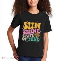 Groovy Sunshine State Of Mind Summer Break Vacation Kids T-Shirt thumb 2