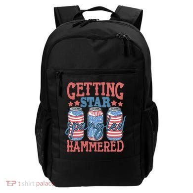 Getting Star Spangled Hammered 4th Of July Retro Style Beer Gift Backpack