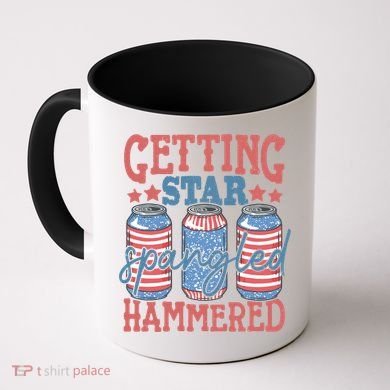 Getting Star Spangled Hammered 4th Of July Retro Style Beer Gift Coffee Mug