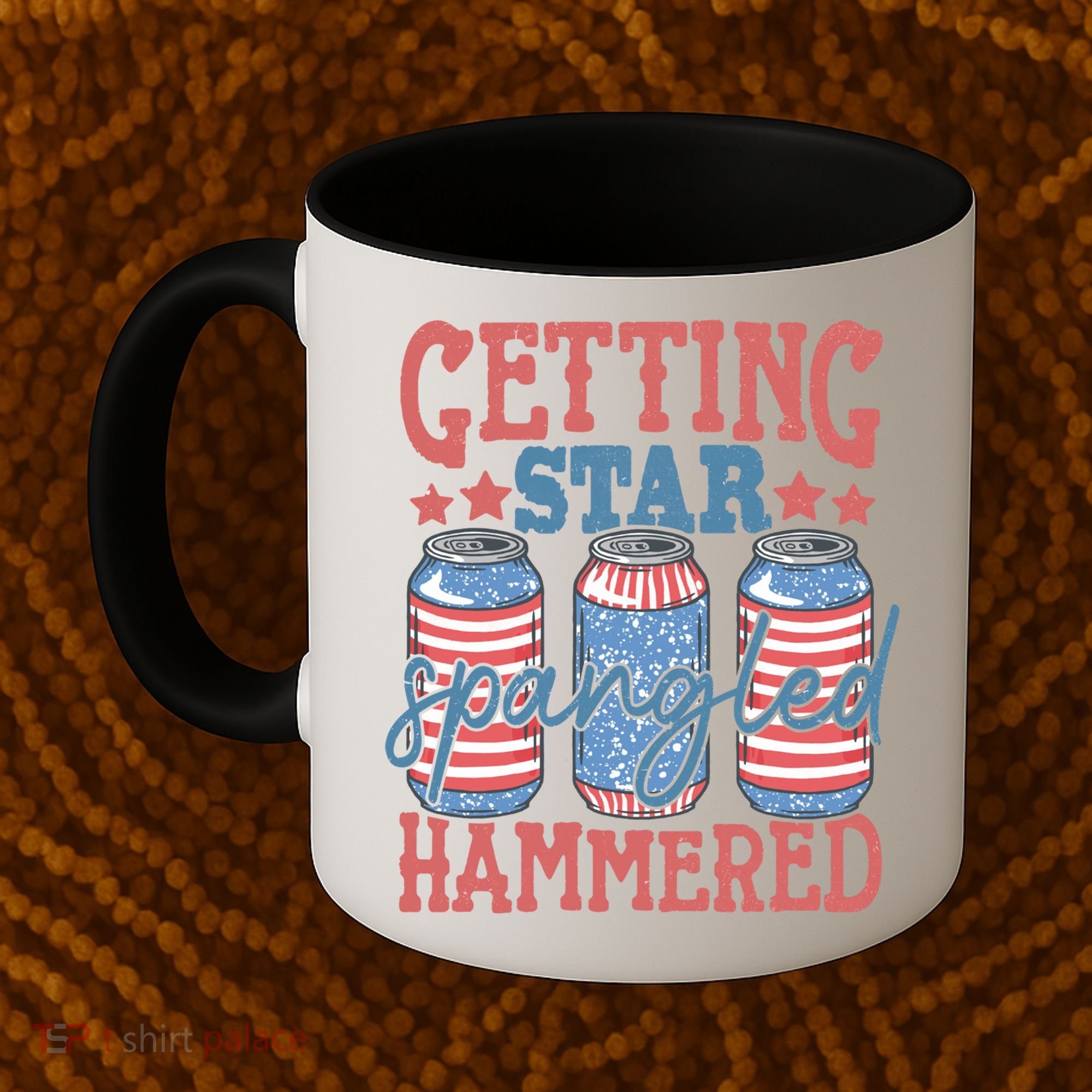 Getting Star Spangled Hammered 4th Of July Retro Style Beer Gift Coffee Mug