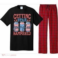 Getting Star Spangled Hammered 4th Of July Retro Style Beer Gift Pajama Set thumb 0