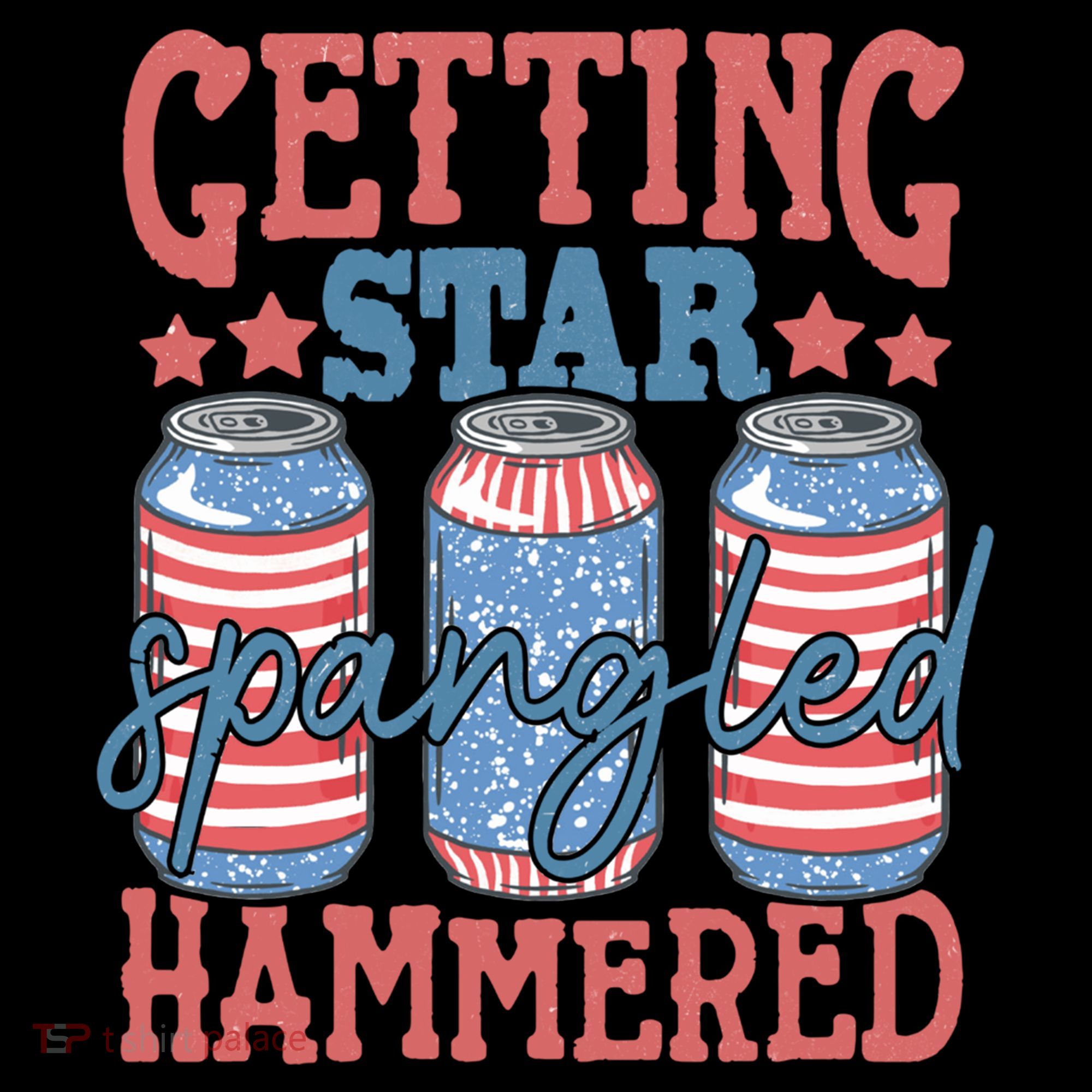 Getting Star Spangled Hammered 4th Of July Retro Style Beer Gift Women's Hoodie