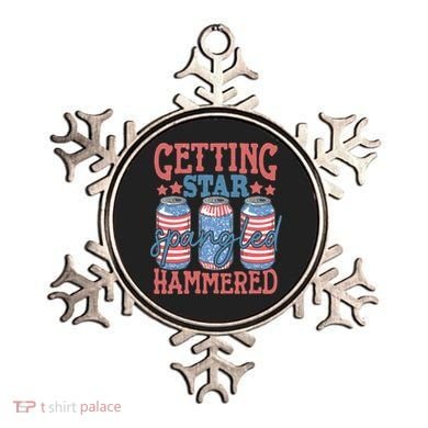 Getting Star Spangled Hammered 4th Of July Retro Style Beer Gift Ornament