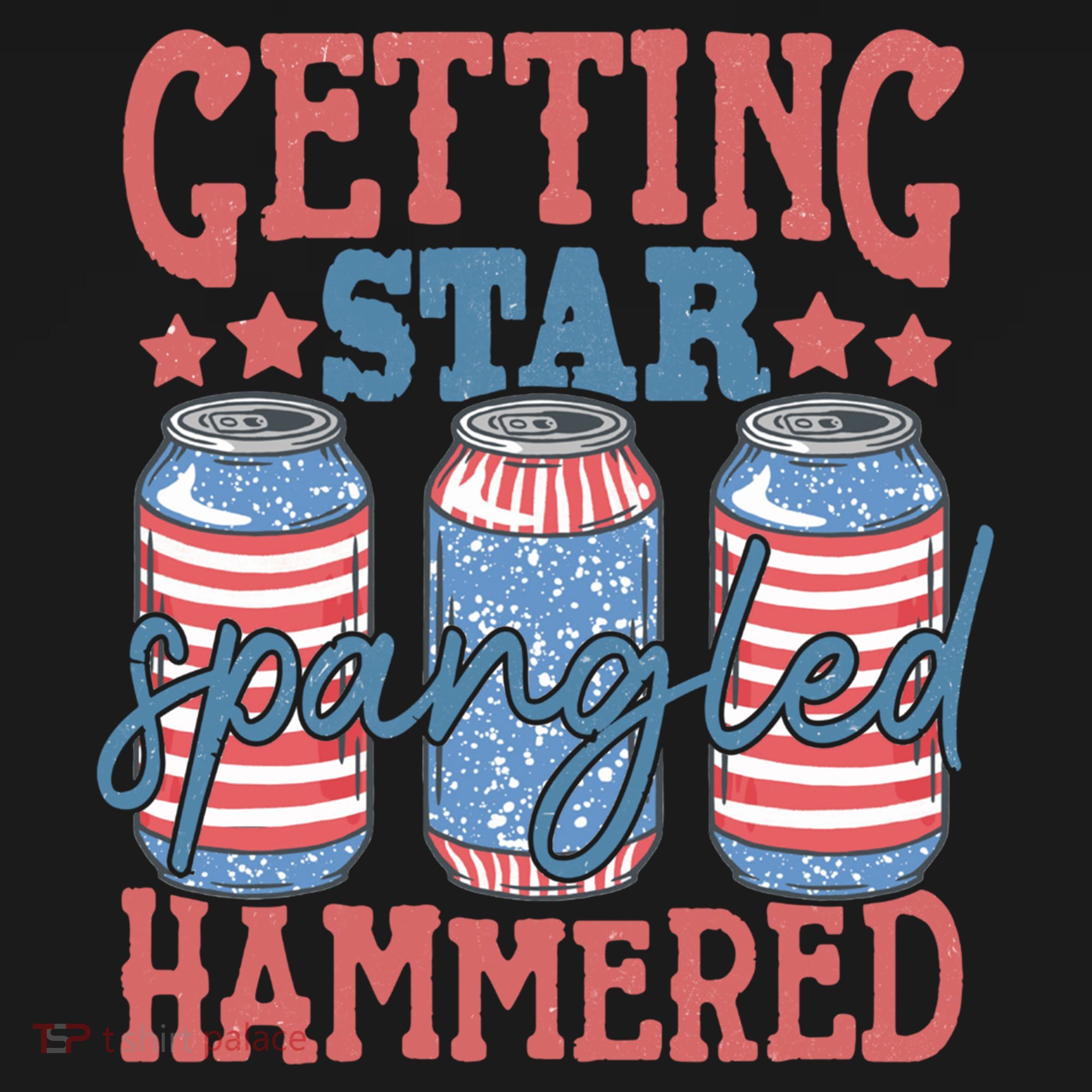 Getting Star Spangled Hammered 4th Of July Retro Style Beer Gift Ornament