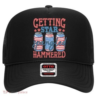 Getting Star Spangled Hammered 4th Of July Retro Style Beer Gift Hat