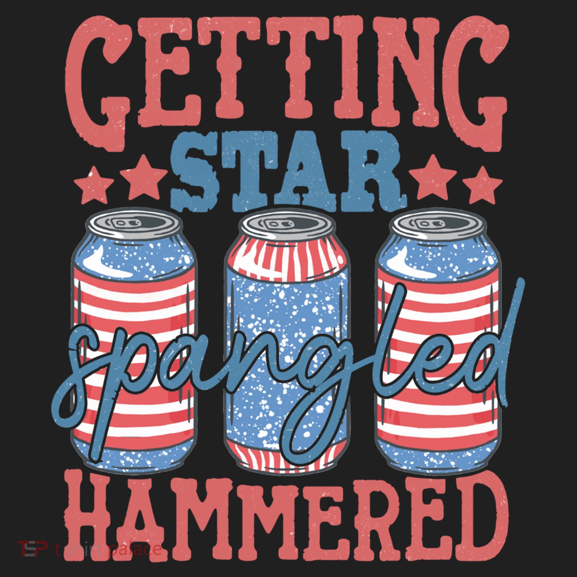 Getting Star Spangled Hammered 4th Of July Retro Style Beer Gift Hat