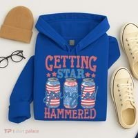 Getting Star Spangled Hammered 4th Of July Retro Style Beer Gift Hoodie thumb 4