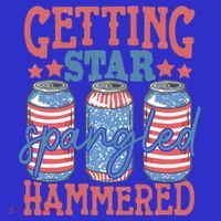 Getting Star Spangled Hammered 4th Of July Retro Style Beer Gift Long Sleeve Shirt thumb 2