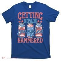 Getting Star Spangled Hammered 4th Of July Retro Style Beer Gift T-Shirt thumb 0