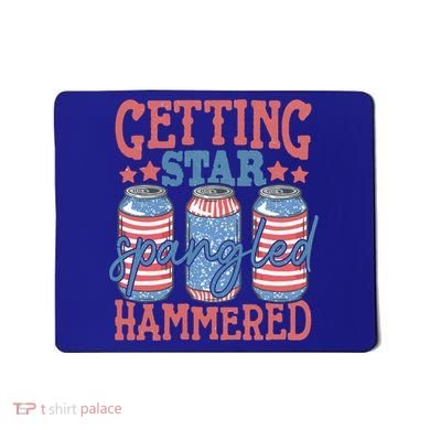 Getting Star Spangled Hammered 4th Of July Retro Style Beer Gift Mousepad