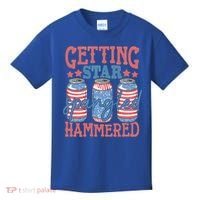 Getting Star Spangled Hammered 4th Of July Retro Style Beer Gift Kids T-Shirt thumb 0