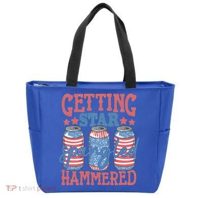 Getting Star Spangled Hammered 4th Of July Retro Style Beer Gift Tote Bag