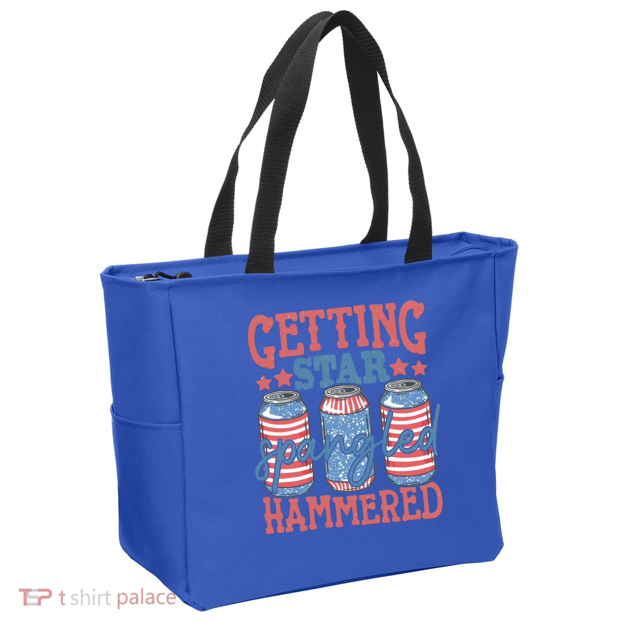 Getting Star Spangled Hammered 4th Of July Retro Style Beer Gift Tote Bag