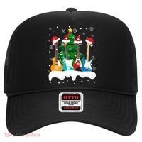 Guitar Santa Snow Christmas Tree Funny For Music Lovers Xmas Great Gift Hat thumb 0