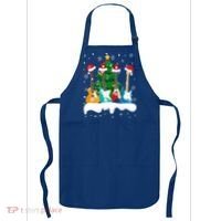 Guitar Santa Snow Christmas Tree Funny For Music Lovers Xmas Great Gift Apron thumb 0