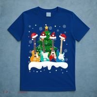 Guitar Santa Snow Christmas Tree Funny For Music Lovers Xmas Great Gift T-Shirt thumb 5