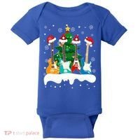 Guitar Santa Snow Christmas Tree Funny For Music Lovers Xmas Great Gift Baby Bodysuit thumb 0