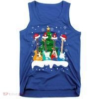 Guitar Santa Snow Christmas Tree Funny For Music Lovers Xmas Great Gift Tank Top thumb 0