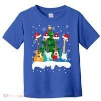 Guitar Santa Snow Christmas Tree Funny For Music Lovers Xmas Great Gift Toddler T-Shirt thumb 0