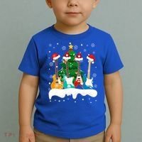Guitar Santa Snow Christmas Tree Funny For Music Lovers Xmas Great Gift Toddler T-Shirt thumb 2