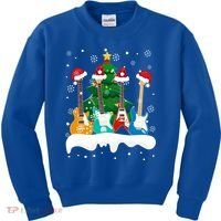 Guitar Santa Snow Christmas Tree Funny For Music Lovers Xmas Great Gift Kids Sweatshirt thumb 0