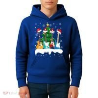 Guitar Santa Snow Christmas Tree Funny For Music Lovers Xmas Great Gift Kids Hoodie thumb 4