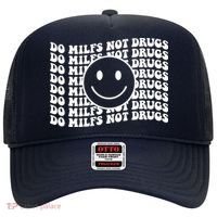 Groovy Style Smile Face Do Milfs Not Drugs Hat thumb 0