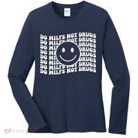 Groovy Style Smile Face Do Milfs Not Drugs Women's Long Sleeve Shirt thumb 0