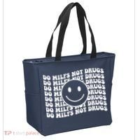 Groovy Style Smile Face Do Milfs Not Drugs Tote Bag thumb 2
