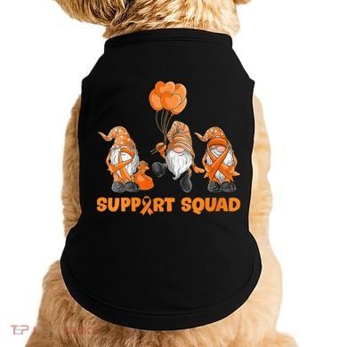 Gnomes Support Squad MS Awareness Orange Ribbon Doggie Tank