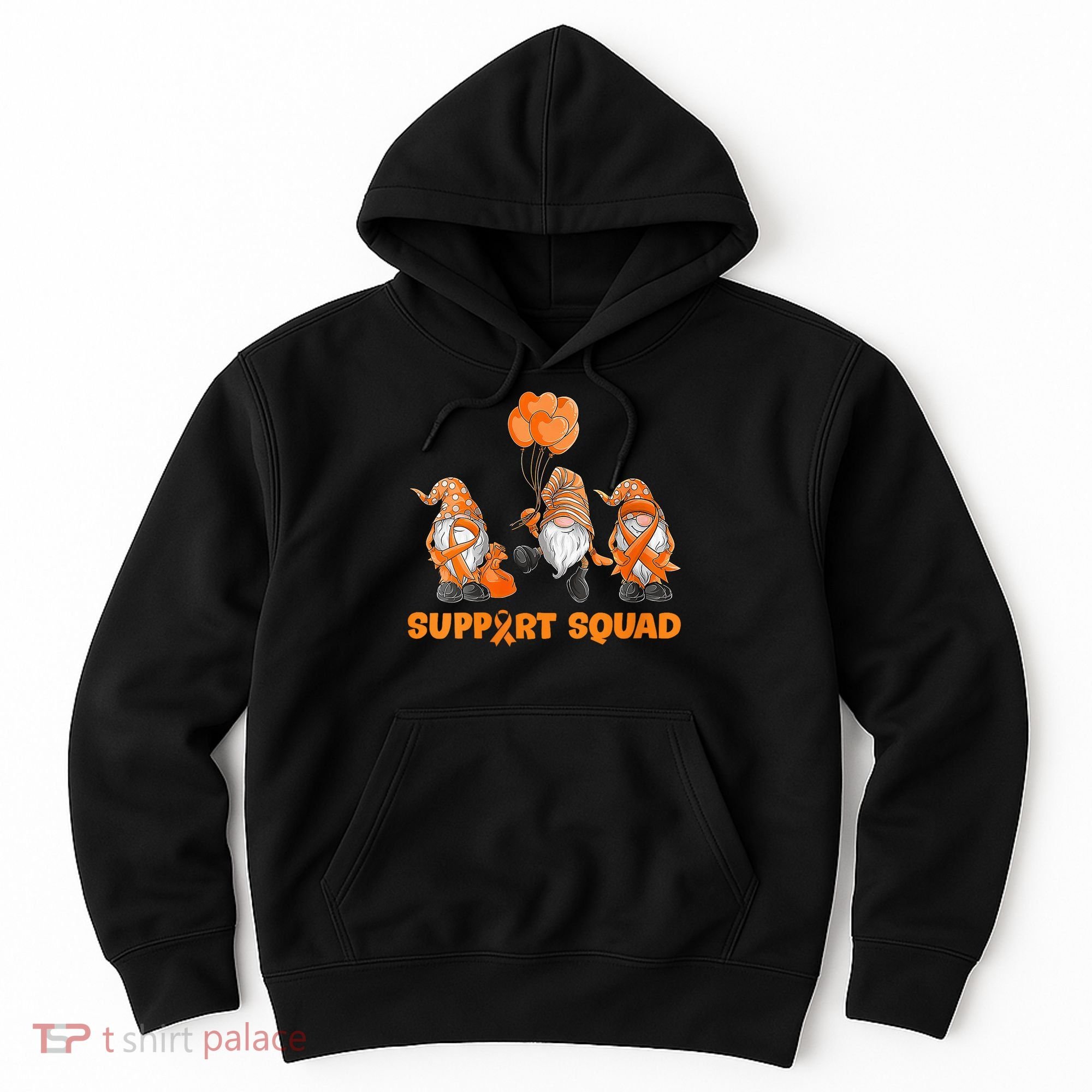 Gnomes Support Squad MS Awareness Orange Ribbon Hoodie