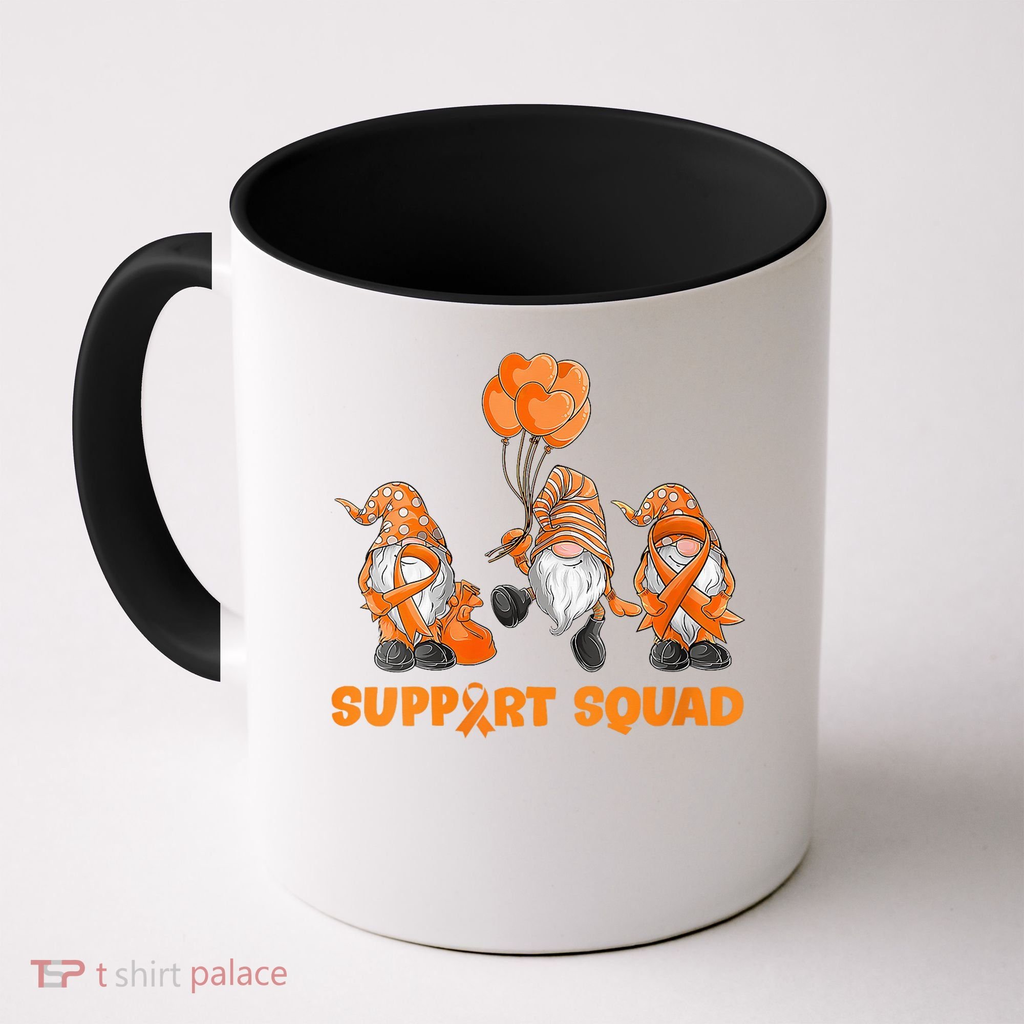 Gnomes Support Squad MS Awareness Orange Ribbon Coffee Mug