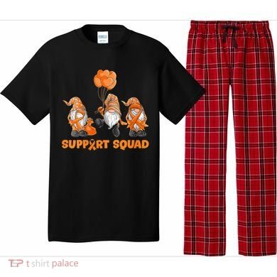 Gnomes Support Squad MS Awareness Orange Ribbon Pajama Set