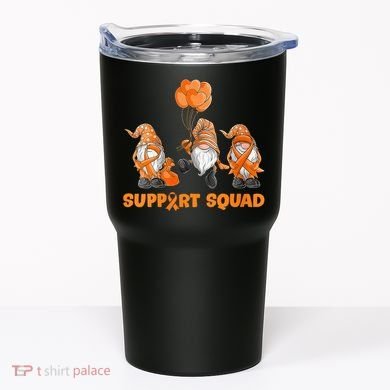 Gnomes Support Squad MS Awareness Orange Ribbon Tumbler