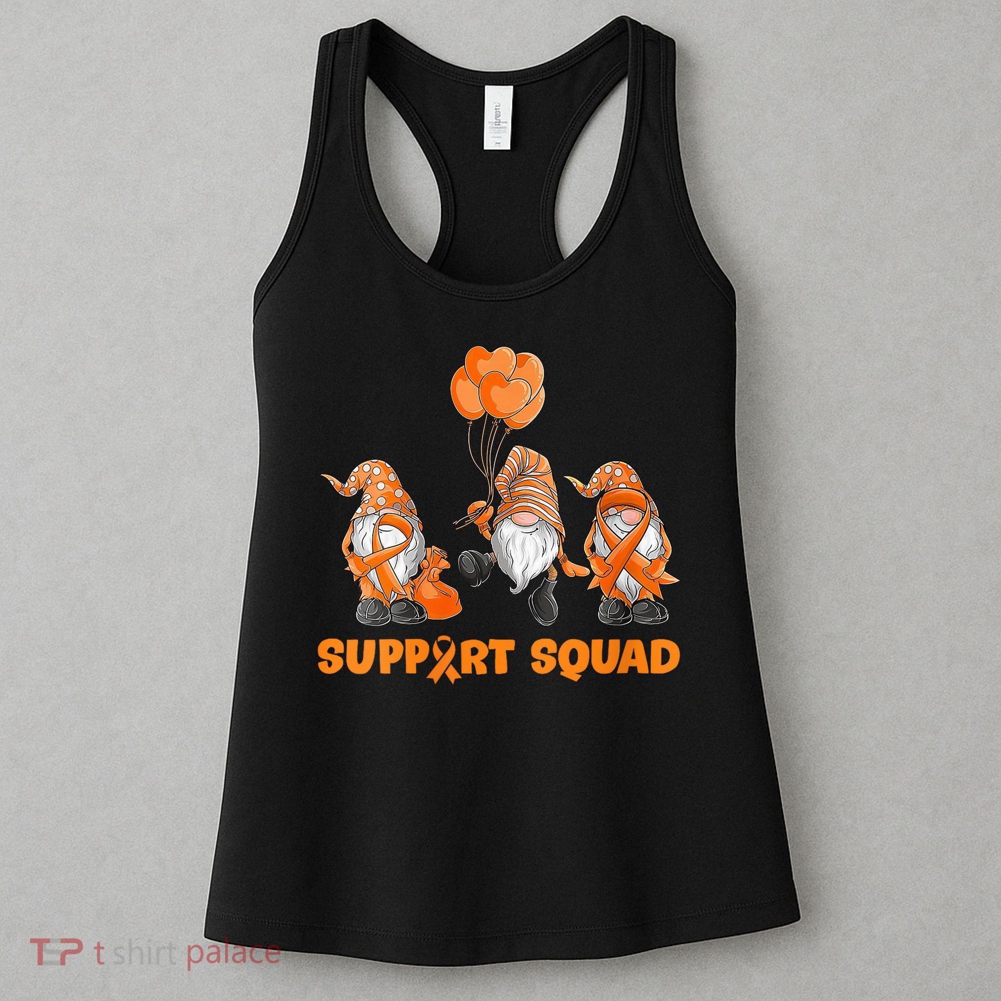 Gnomes Support Squad MS Awareness Orange Ribbon Women's Tank Top