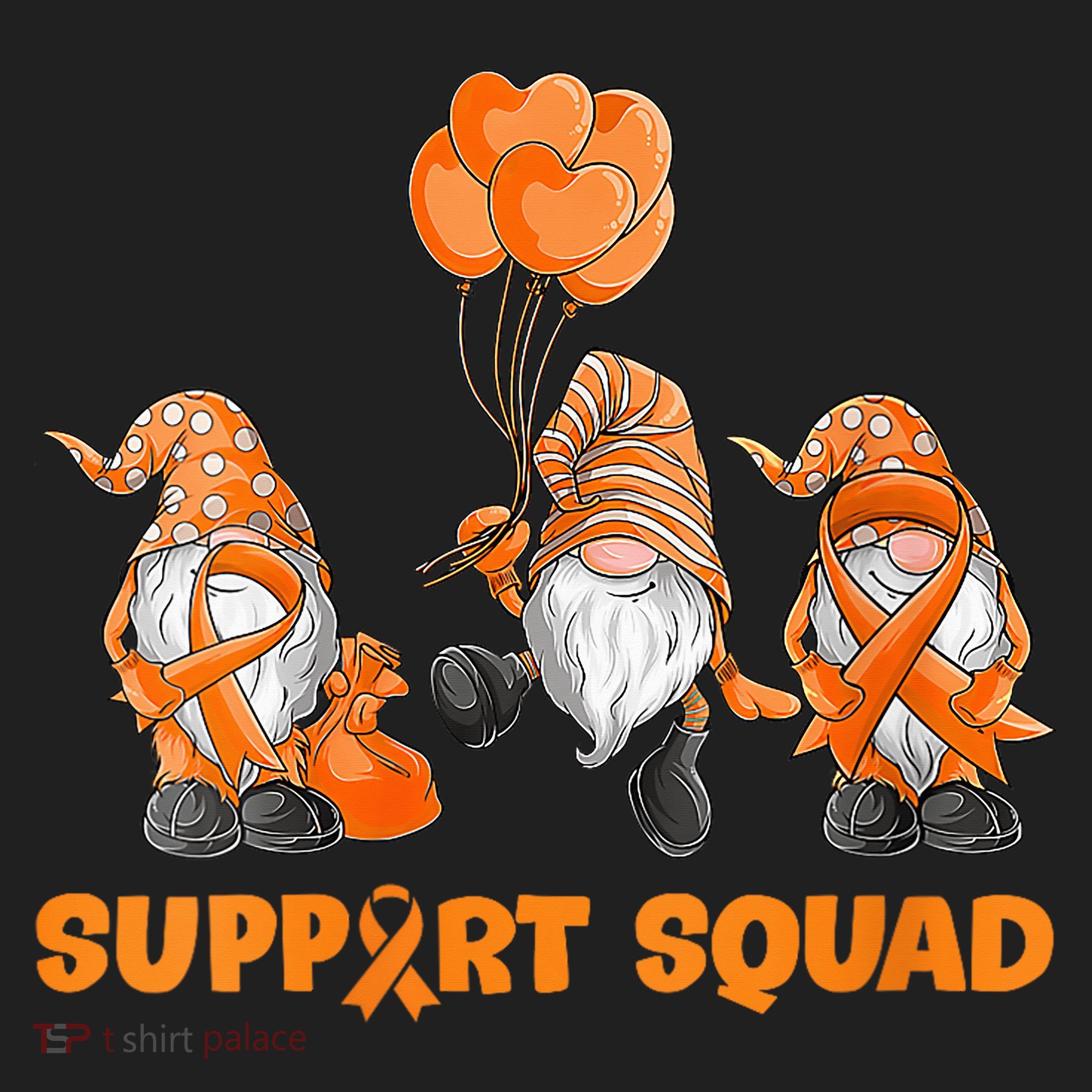 Gnomes Support Squad MS Awareness Orange Ribbon Golf Towel