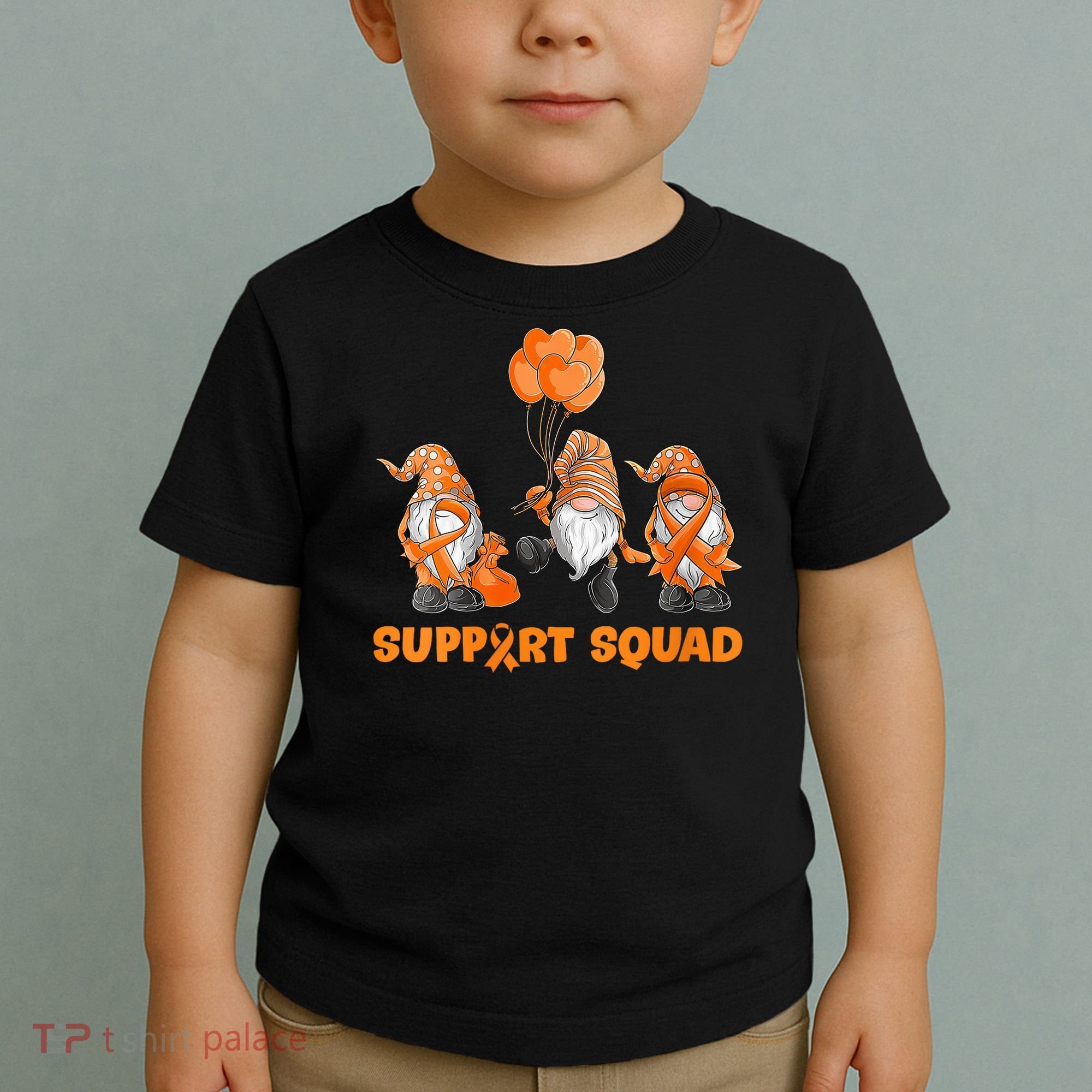 Gnomes Support Squad MS Awareness Orange Ribbon Toddler T-Shirt