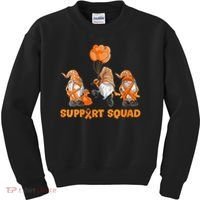 Gnomes Support Squad MS Awareness Orange Ribbon Kids Sweatshirt thumb 0