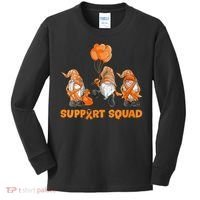 Gnomes Support Squad MS Awareness Orange Ribbon Kids Long Sleeve Shirt thumb 0