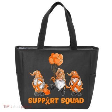 Gnomes Support Squad MS Awareness Orange Ribbon Tote Bag
