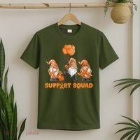 Gnomes Support Squad MS Awareness Orange Ribbon T-Shirt thumb 2
