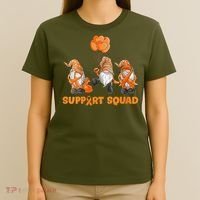 Gnomes Support Squad MS Awareness Orange Ribbon T-Shirt thumb 4