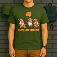 Gnomes Support Squad MS Awareness Orange Ribbon T-Shirt thumb 6