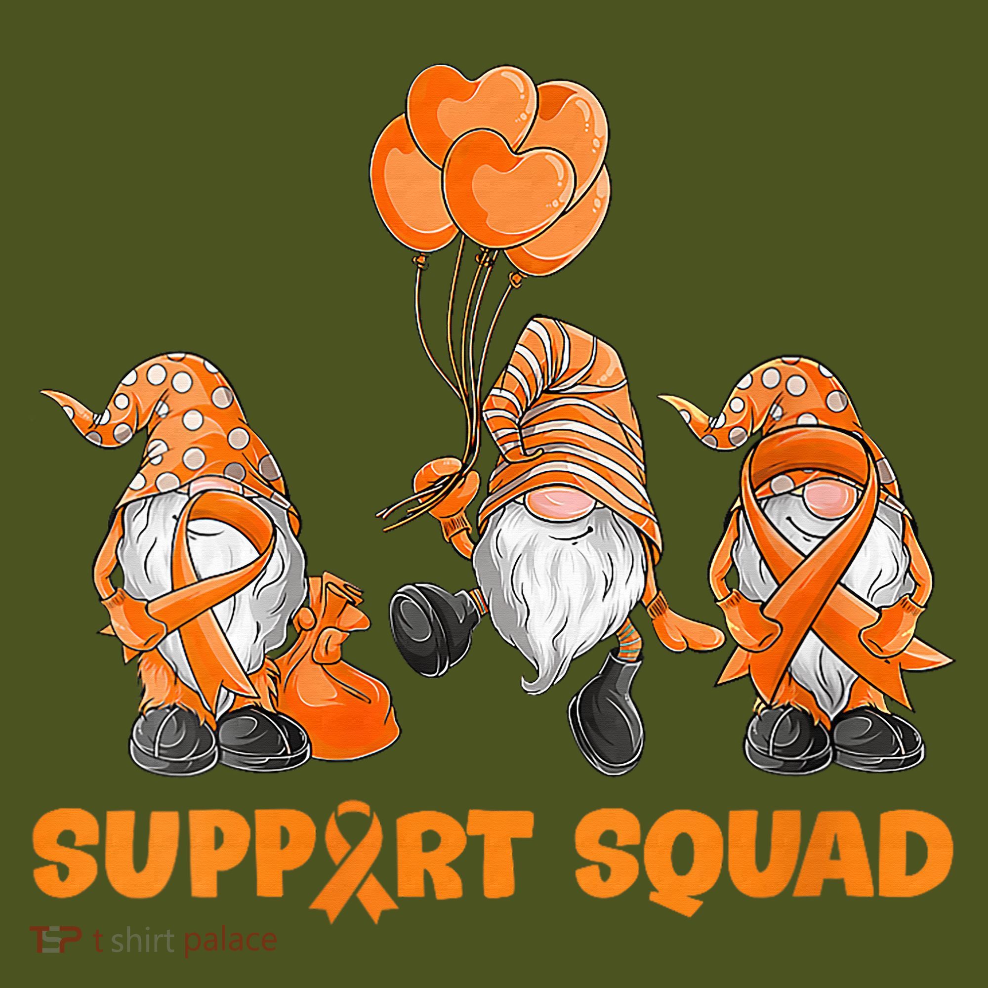 Gnomes Support Squad MS Awareness Orange Ribbon Mousepad