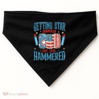 Getting Star Spangled Hammered Funny America 4th Of July USA-Made Doggie Bandana thumb 0
