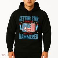 Getting Star Spangled Hammered Funny America 4th Of July Hoodie thumb 2
